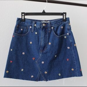 Madewell Floral Embellished Skirt